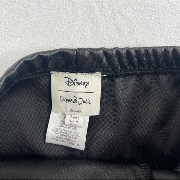 Pippa & Julie Mickey Mouse Top & Faux-Leather Leggings Set Size 24M - Picture 9 of 11